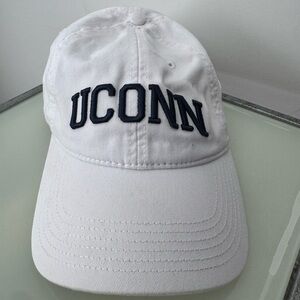 UCONN White Baseball Cap